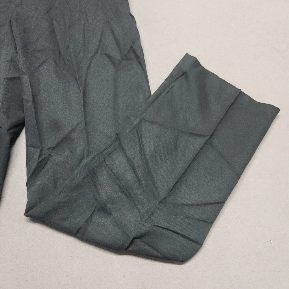Nautica Men's Flat Front Pants 34W X 32L Black Dress Casual Trousers Brand New
